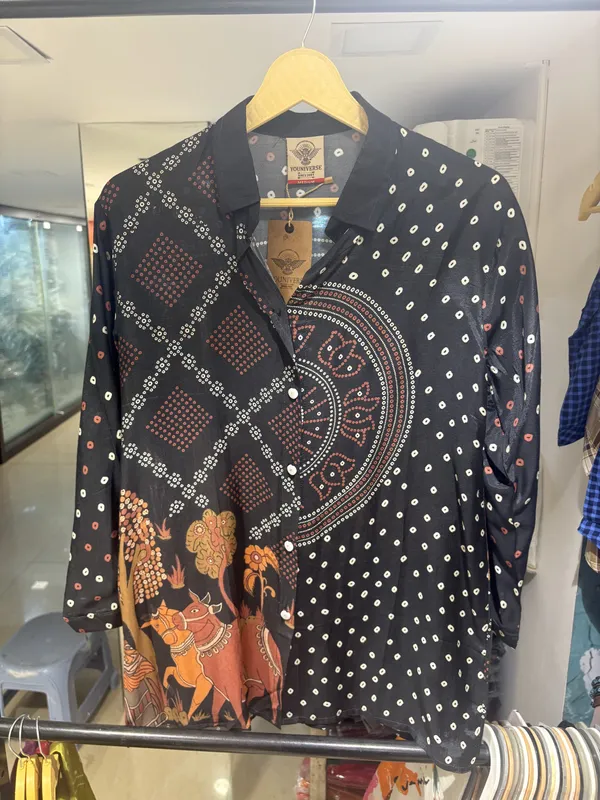 Black_Muslin_Relaxed_Folk_Print_Shirt_For_Women