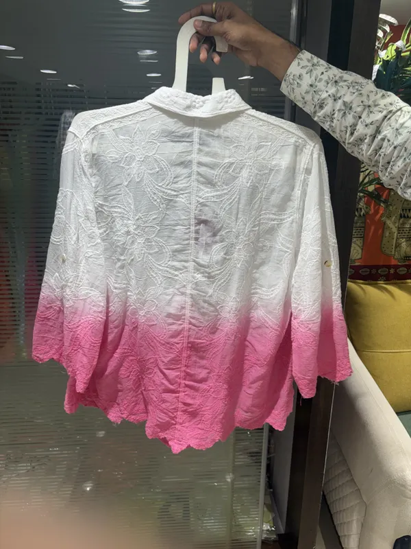 White_Pink_Ombre_Mull_Cotton_Floral_Embroidered_Shirt_For_Women