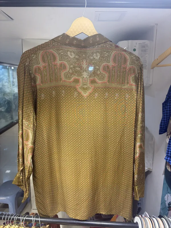 Olive_Muslin_Relaxed_Fit_Ajrakh_Print_Shirt_For_Women