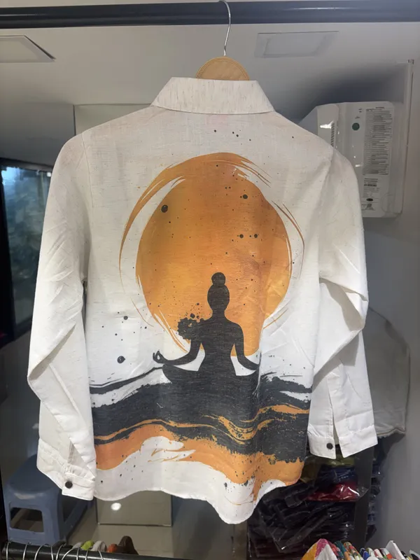 White_Linen-Cotton_Relaxed_Fit_Meditation_Graphic_Print_Shirt_For_Women