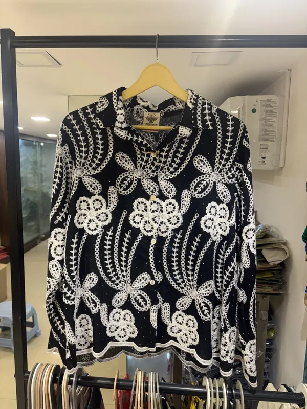 Black_Cotton_Relaxed_Fit_Floral_Embroidered_Shirt_For_Women