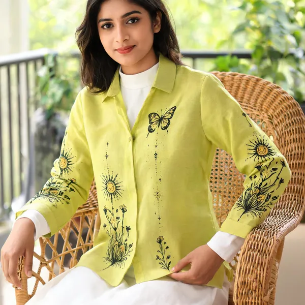 Yellow_Linen-Cotton_Relaxed_Fit_Celestial_Print_Shirt_For_Women