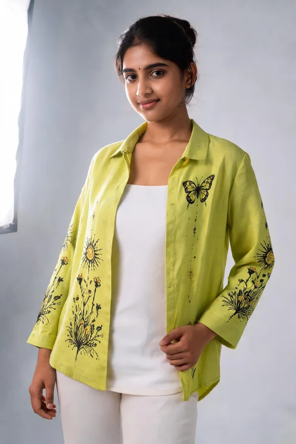 Yellow_Linen-Cotton_Relaxed_Fit_Celestial_Print_Shirt_For_Women