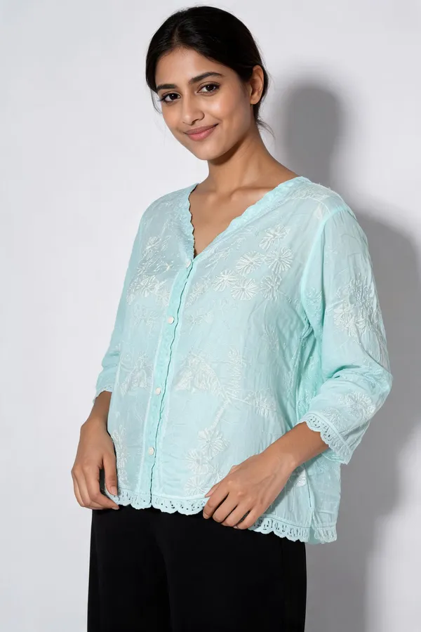 Mint_Green_Mull_Cotton_Relaxed_Fit_Floral_Embroidered_Shirt_For_Women