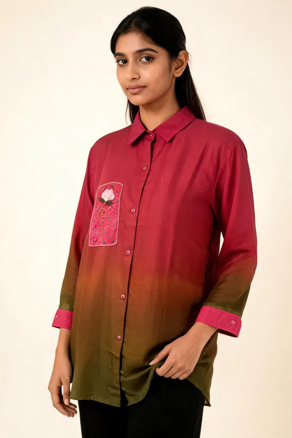 Pink_Crepe_Relaxed_Fit_Gradient_Embroidered_Shirt_For_Women