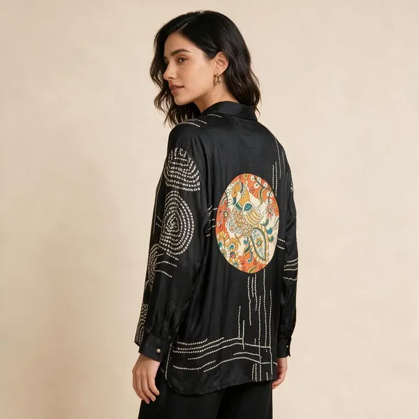 Black_Muslin_Relaxed_Fit_Paisley_Dotted_Print_Shirt_For_Women