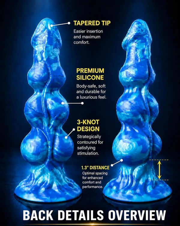 Spallu_Premium_Silicone_3-Knot_Design,_Tapered_Tip,_Durable_Textured_Construction,_Ergonomic_Shape_for_Adults