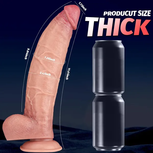 7.8"_Realistic_Flesh_Liquid_Silicone_Dildo_with_Strong_Suction_Cup