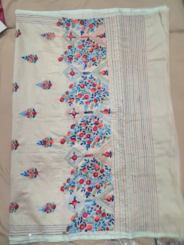 Cream_Sico_Cotten_Saree_For_Women