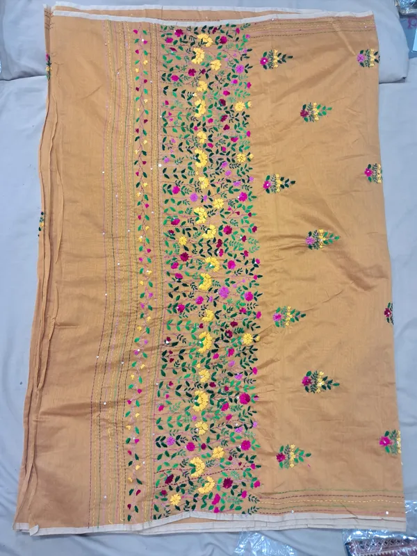Orange_Sico_Cotten_Saree_For_Women