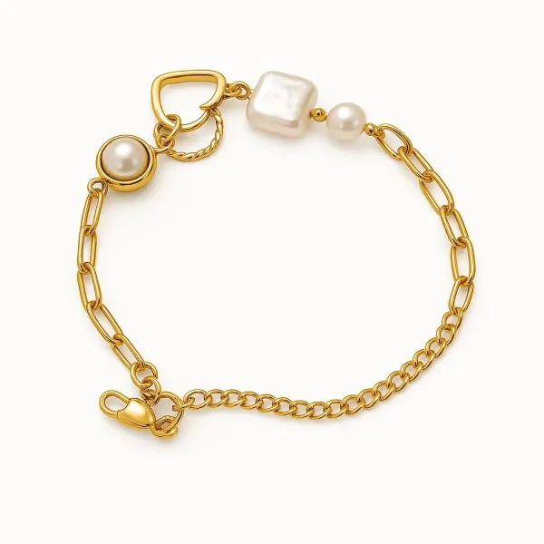 Gold_And_White_Stainless_Steel_Bracelet_For_Women