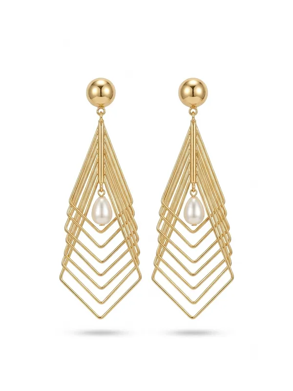 Gold_And_White_Stainless_Steel_Earrings_For_Women
