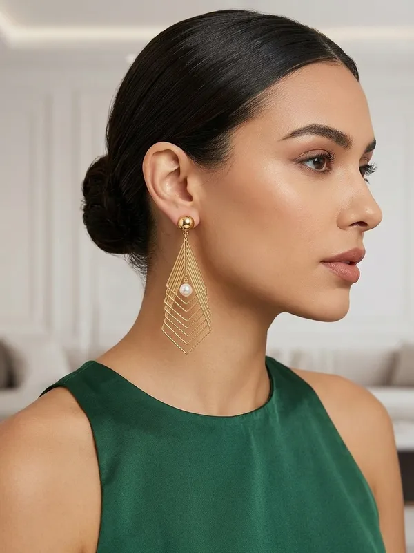 Gold_And_White_Stainless_Steel_Earrings_For_Women