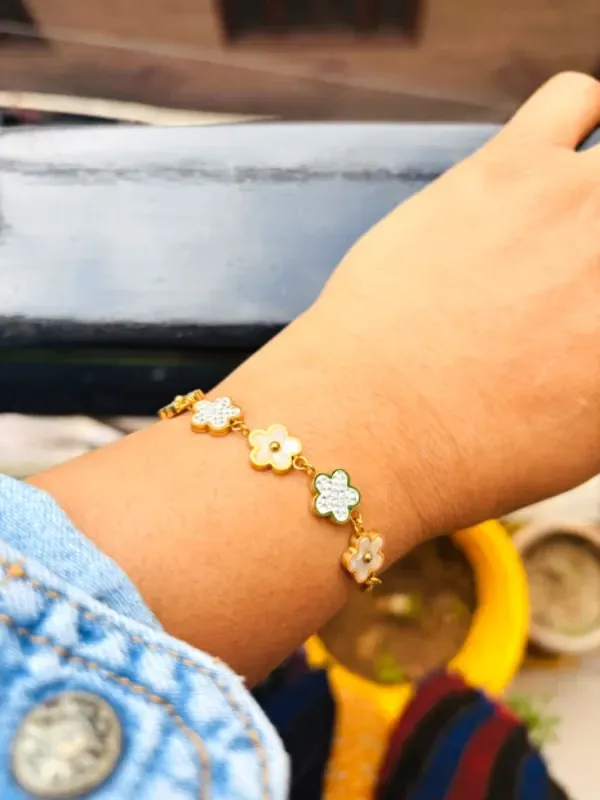 Gold_And_White_Stainless_Steel_Bracelet_For_Women