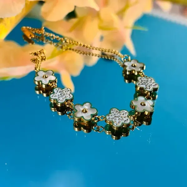 Gold_And_White_Stainless_Steel_Bracelet_For_Women
