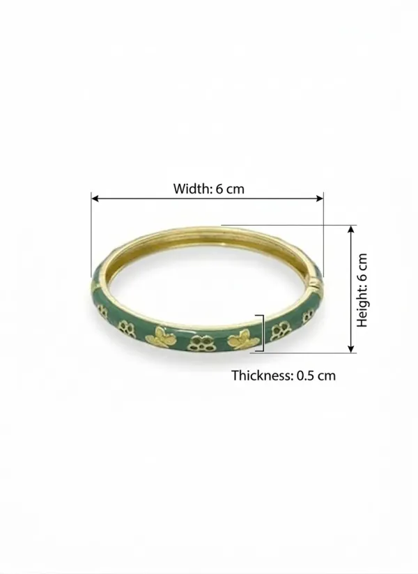 Gold_And_Green_Copper_Bracelet_For_Women