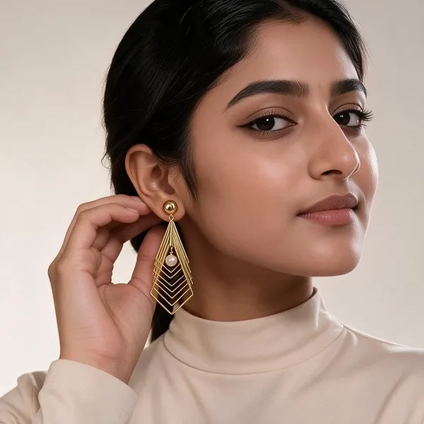 Gold_And_White_Stainless_Steel_Earrings_For_Women