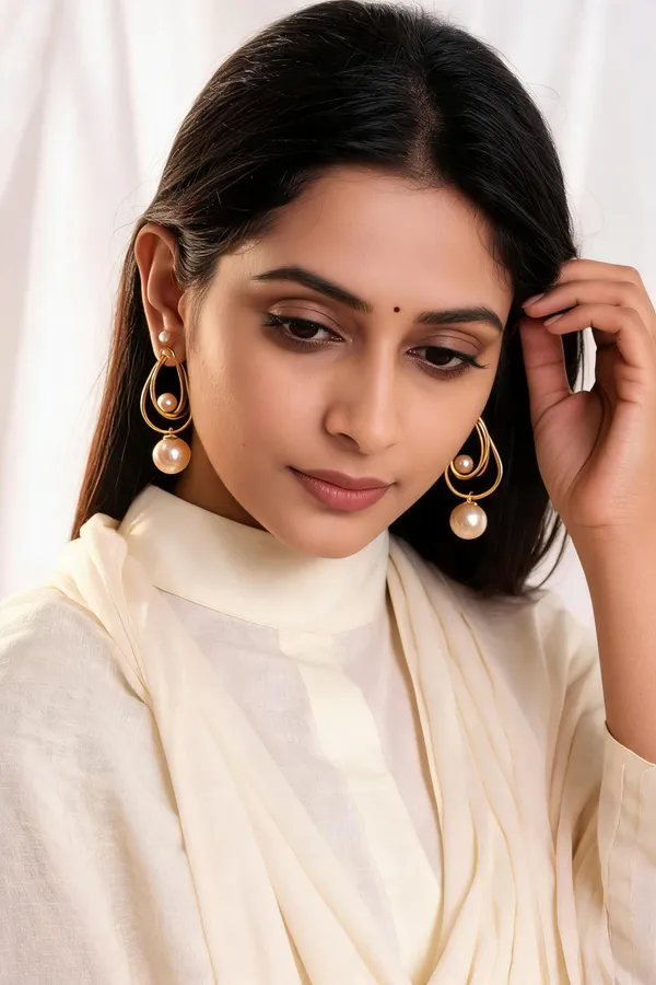 Gold_And_White_Stainless_Steel_Earrings_For_Women