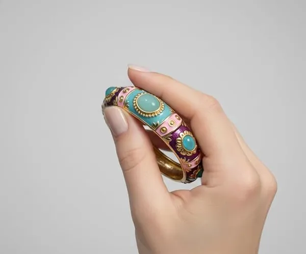 IRAZ_Elegant_Gold-Plated_Colourful_Enamel_Work_Indian_Bangle_Bracelet