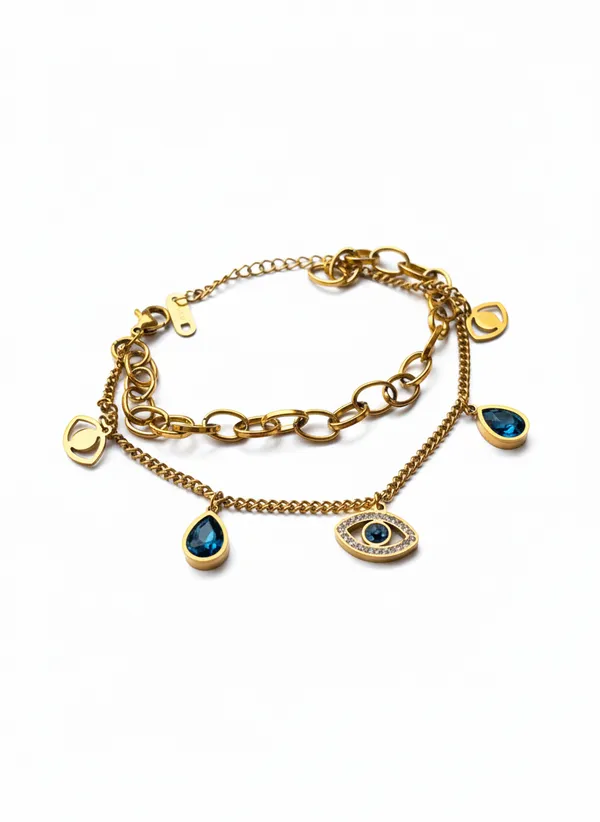 IRAZ_Evil_Eye_Layered_Bracelet_with_Blue_Crystal_Charm