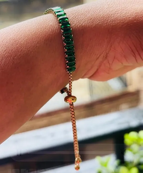 IRAZ_Tennis_Bracelet_with_Green_Crystals_