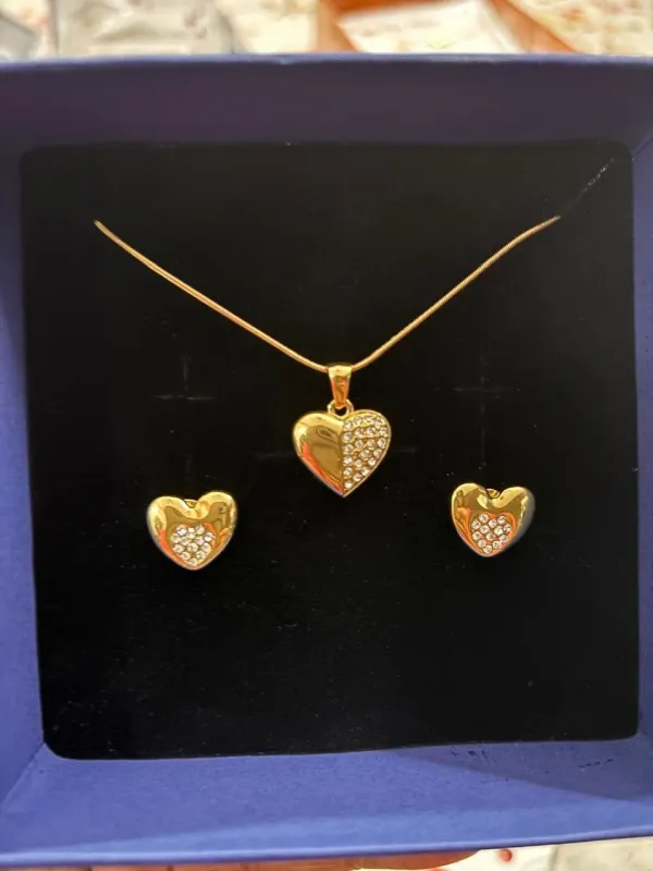Gold_And_White_Stainless_Steel_Necklace_And_Earrings_Set_For_Women