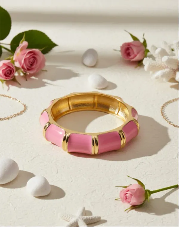Gold_And_Green_Copper_Bracelet_For_Women