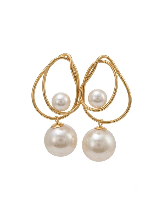 Gold_And_White_Stainless_Steel_Earrings_For_Women
