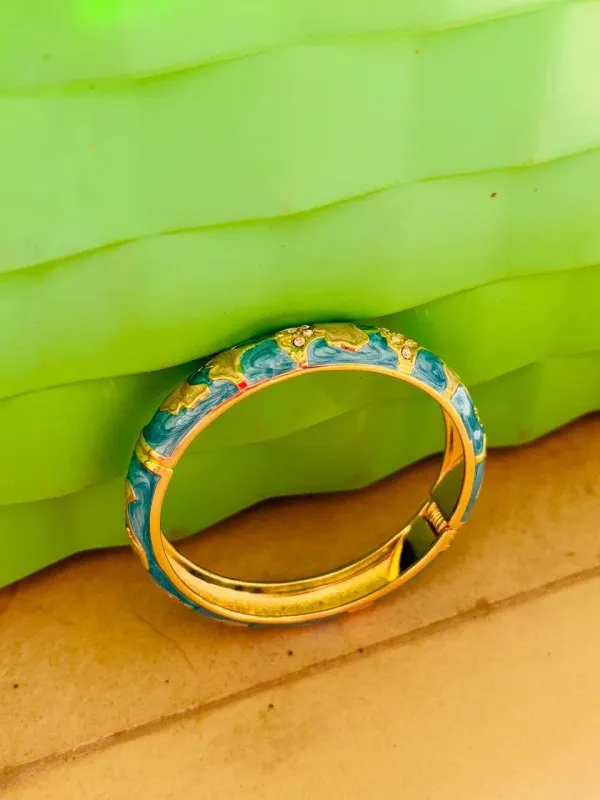 Gold_And_Blue_Copper_Bracelet_For_Women