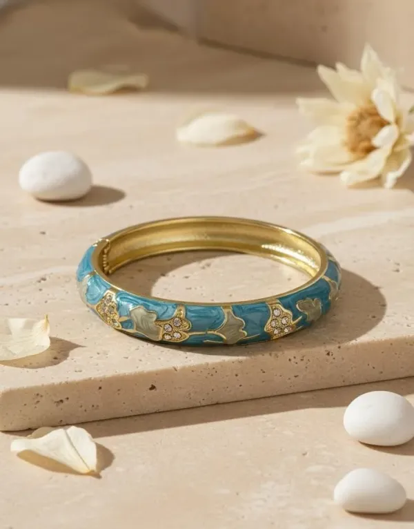 Gold_And_Blue_Copper_Bracelet_For_Women