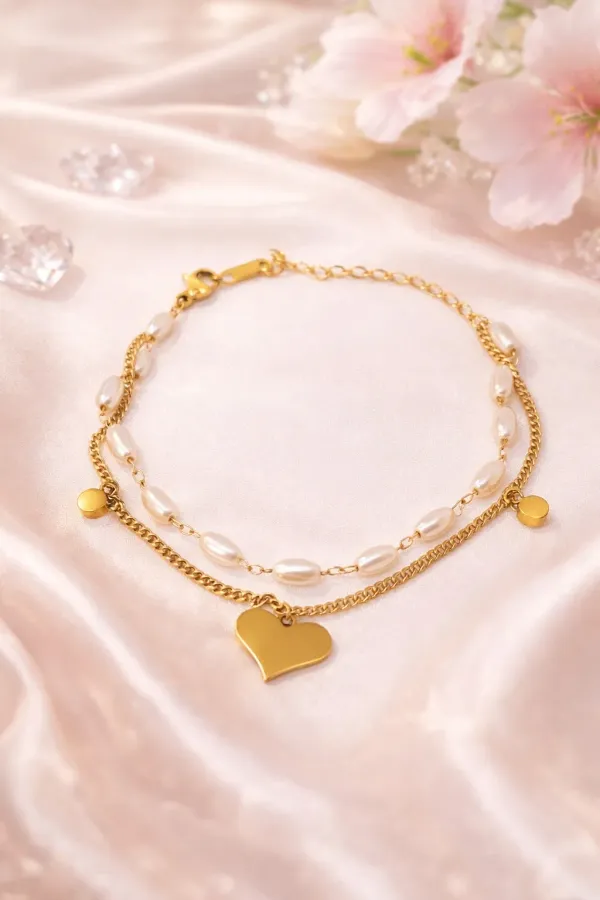 Gold_And_White_Stainless_Steel_Bracelet_For_Women