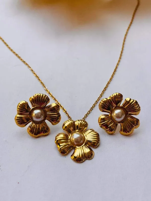 Gold_Stainless_Steel_Necklace_And_Earrings_Set_For_Women