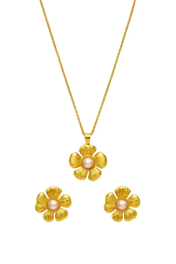 Gold_Stainless_Steel_Necklace_And_Earrings_Set_For_Women