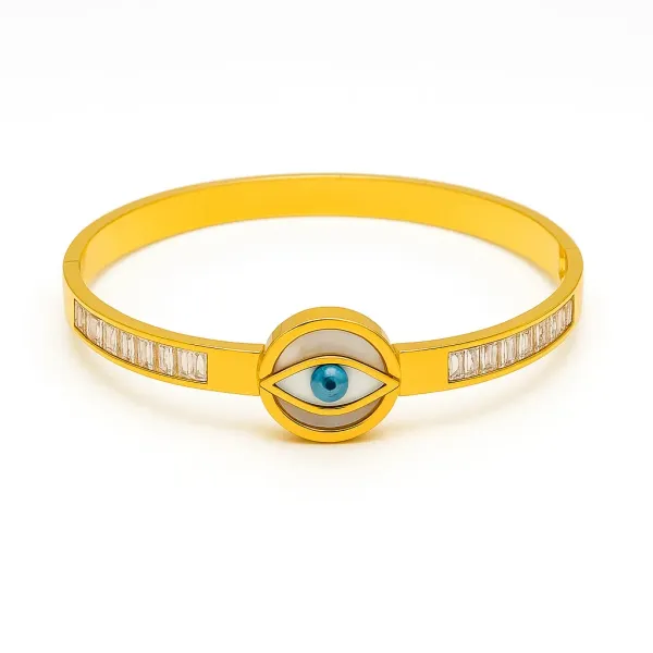 Gold_And_Blue_Stainless_Steel_Bracelet_For_Women