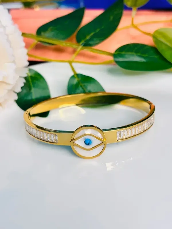 Gold_And_Blue_Stainless_Steel_Bracelet_For_Women