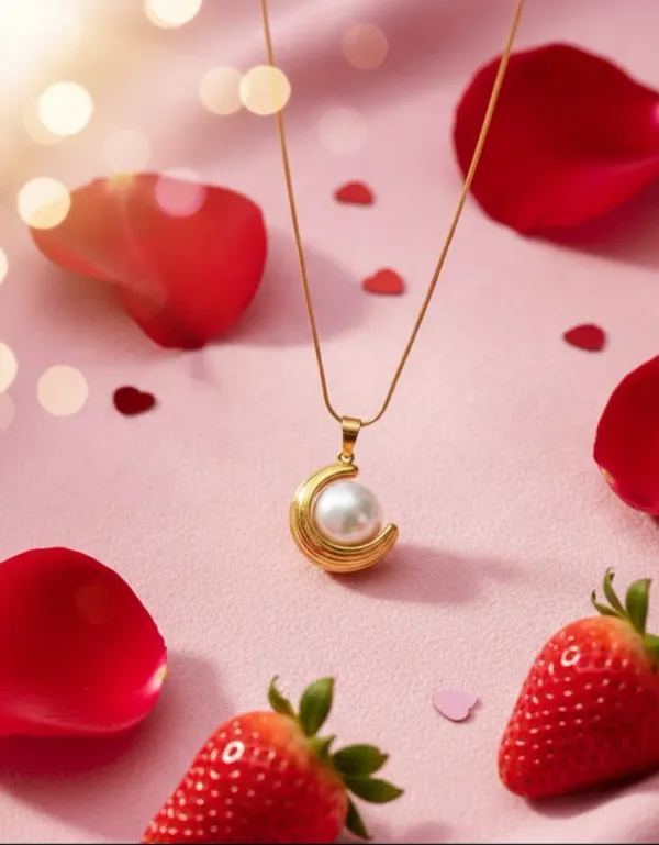 Gold_And_White_Stainless_Steel_Necklace_For_Women