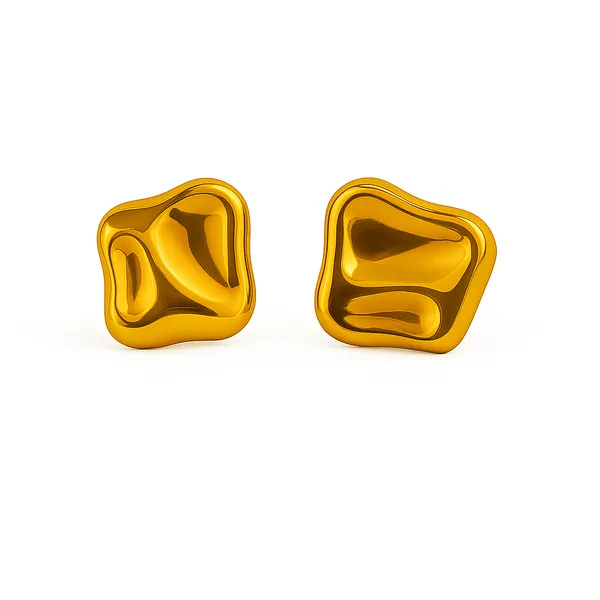 IRAZ_Gold_Plated_Abstract_Wavy_Square_Earrings_For_Women