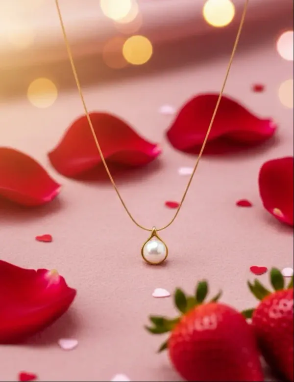 Gold_And_White_Stainless_Steel_Necklace_For_Women