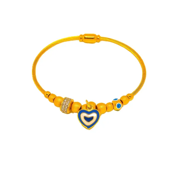 Gold_And_Blue_Stainless_Steel_Bracelet_For_Women
