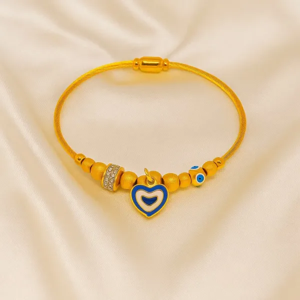 Gold_And_Blue_Stainless_Steel_Bracelet_For_Women