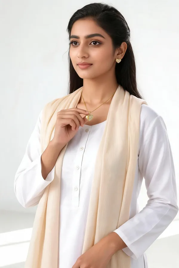 Gold_And_White_Stainless_Steel_Necklace_And_Earrings_Set_For_Women