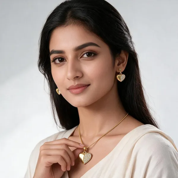 Gold_And_White_Stainless_Steel_Necklace_And_Earrings_Set_For_Women