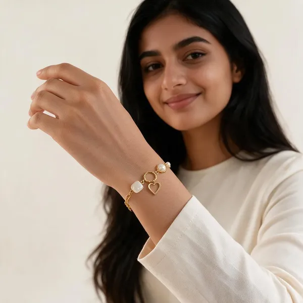 Gold_And_White_Stainless_Steel_Bracelet_For_Women