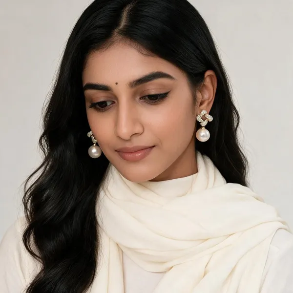 White_Alloy_Earrings_For_Women