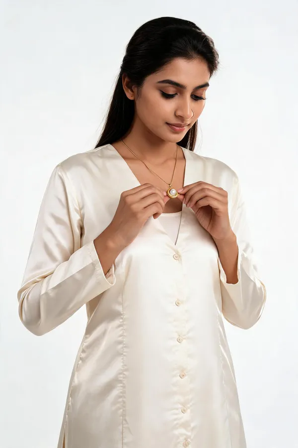 Gold_And_White_Stainless_Steel_Necklace_For_Women