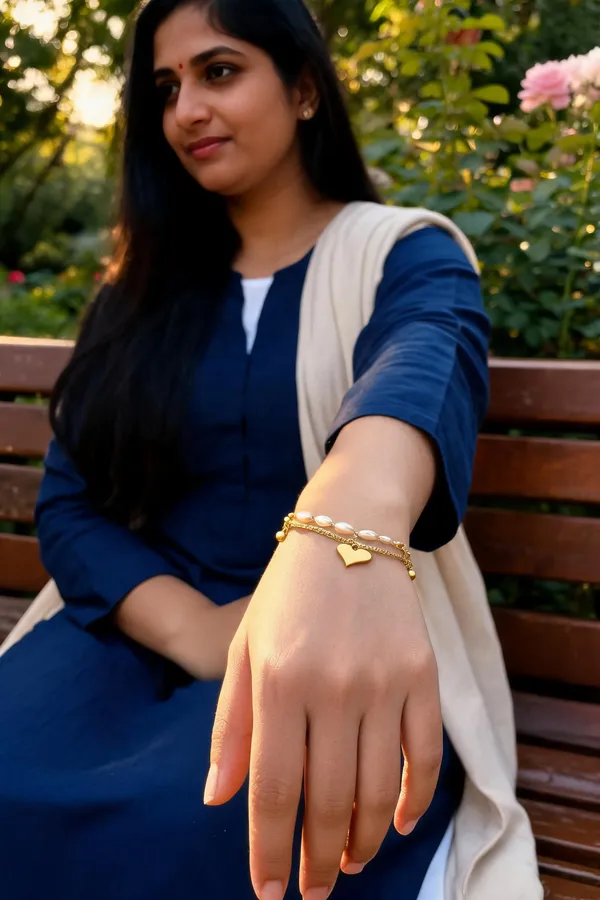 Gold_And_White_Stainless_Steel_Bracelet_For_Women