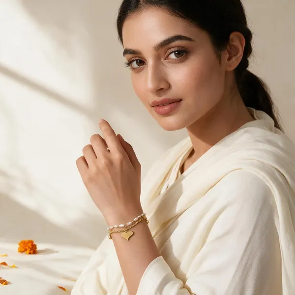 Gold_And_White_Stainless_Steel_Bracelet_For_Women