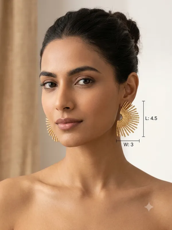 IRAZ_Gold_Spike_Earrings_For_Women