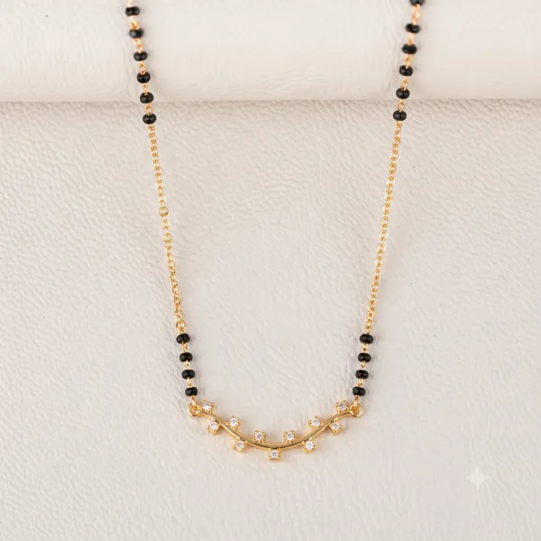 Gold_&_Black_Brass_Gold-Plated_Black_Bead_Mangalsutra_For_Women