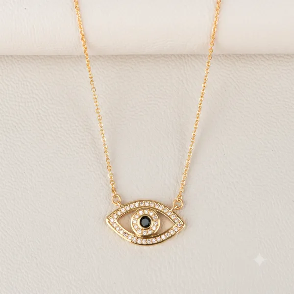 Gold_Stainless_Steel_Cubic_Zirconia_Evil_Eye_Pendant_Necklace_For_Women